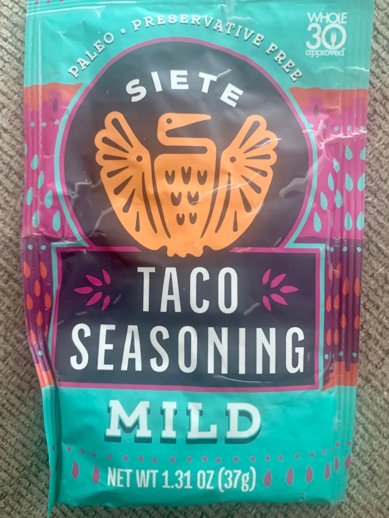 Siete taco seasoning mild packet