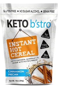 Keto b'stro Cinnamon Pecan Instant Hot Cereal package